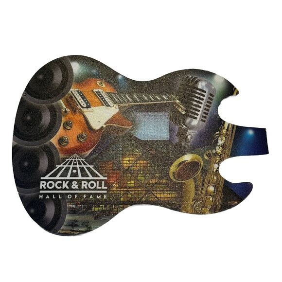 Rock & Roll Hall Of Fame Guitar Shaped Mouse Pad Music Collector Computer Acces. - Picture 1 of 9